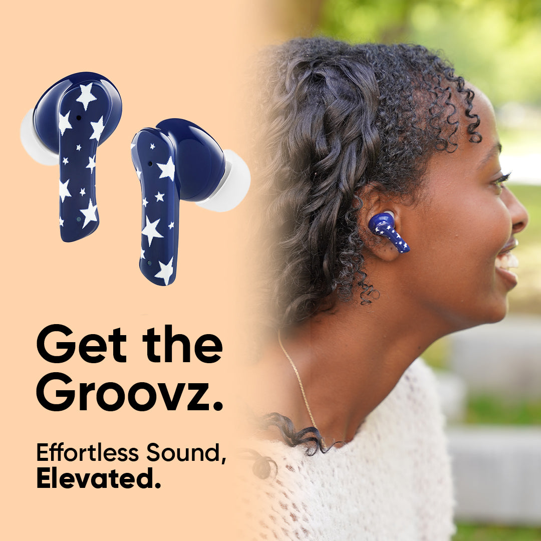 Groovz True Wireless Earbuds | 26-Hour Playtime + Smart Charging Case