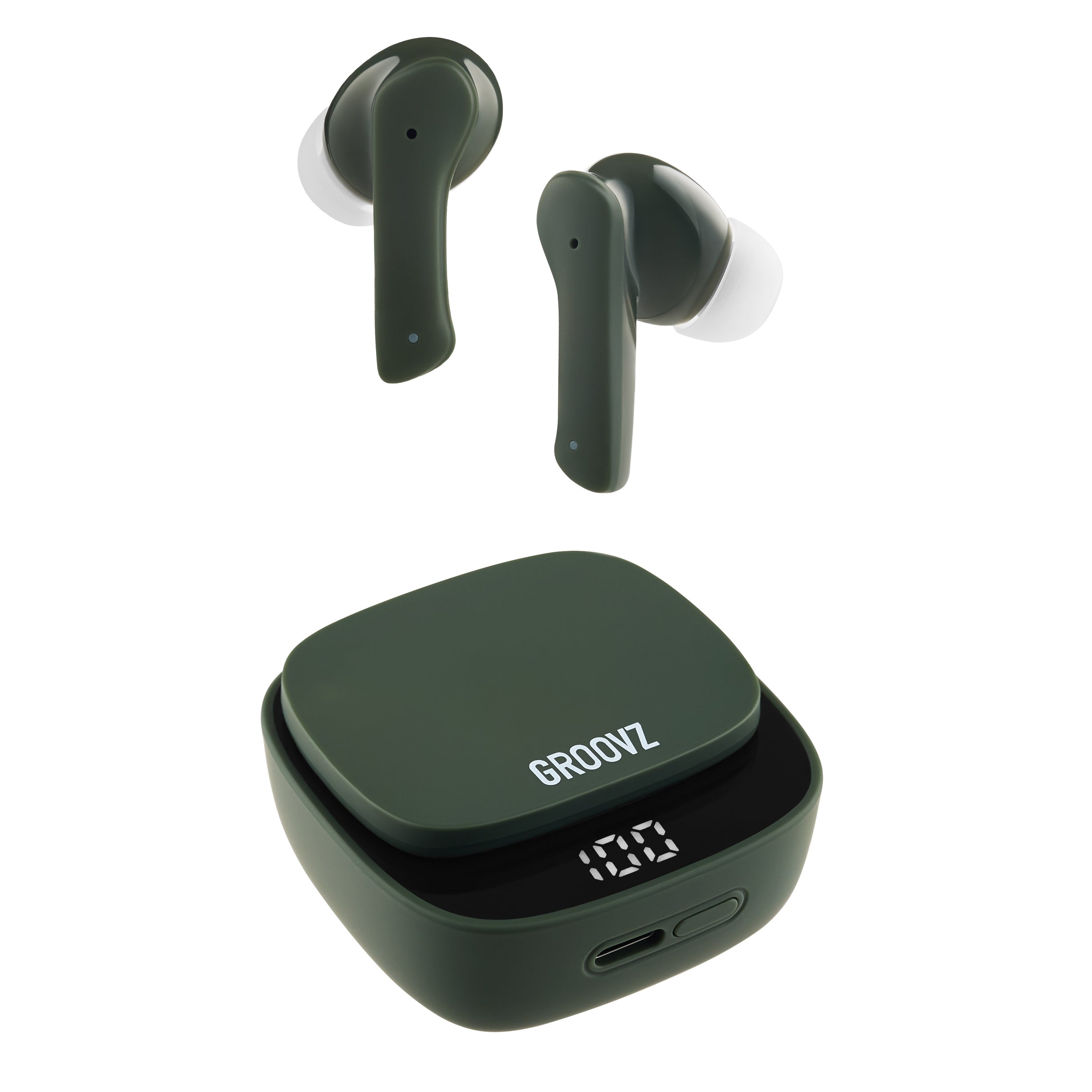 Groovz True Wireless Earbuds | 26-Hour Playtime + Smart Charging Case