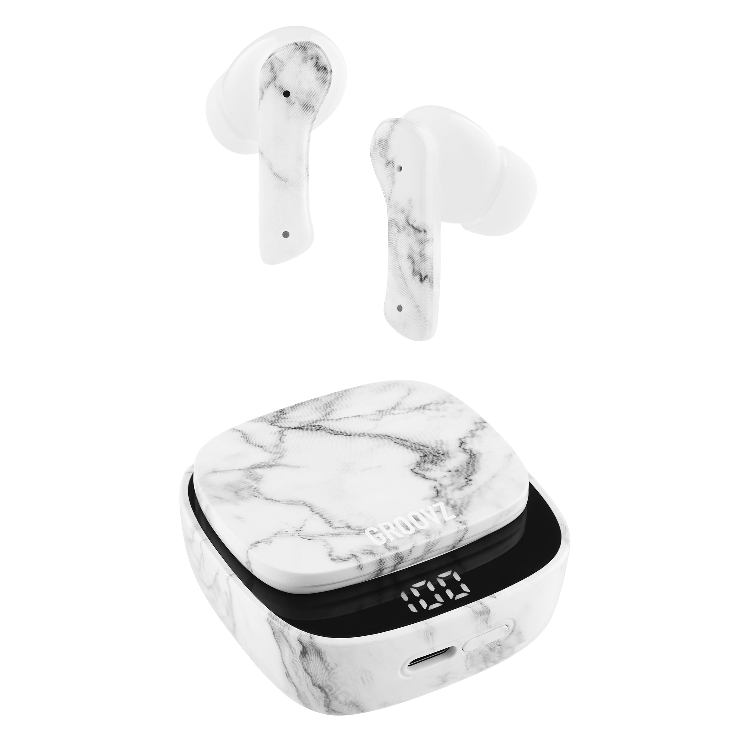 Groovz True Wireless Earbuds | 26-Hour Playtime + Smart Charging Case