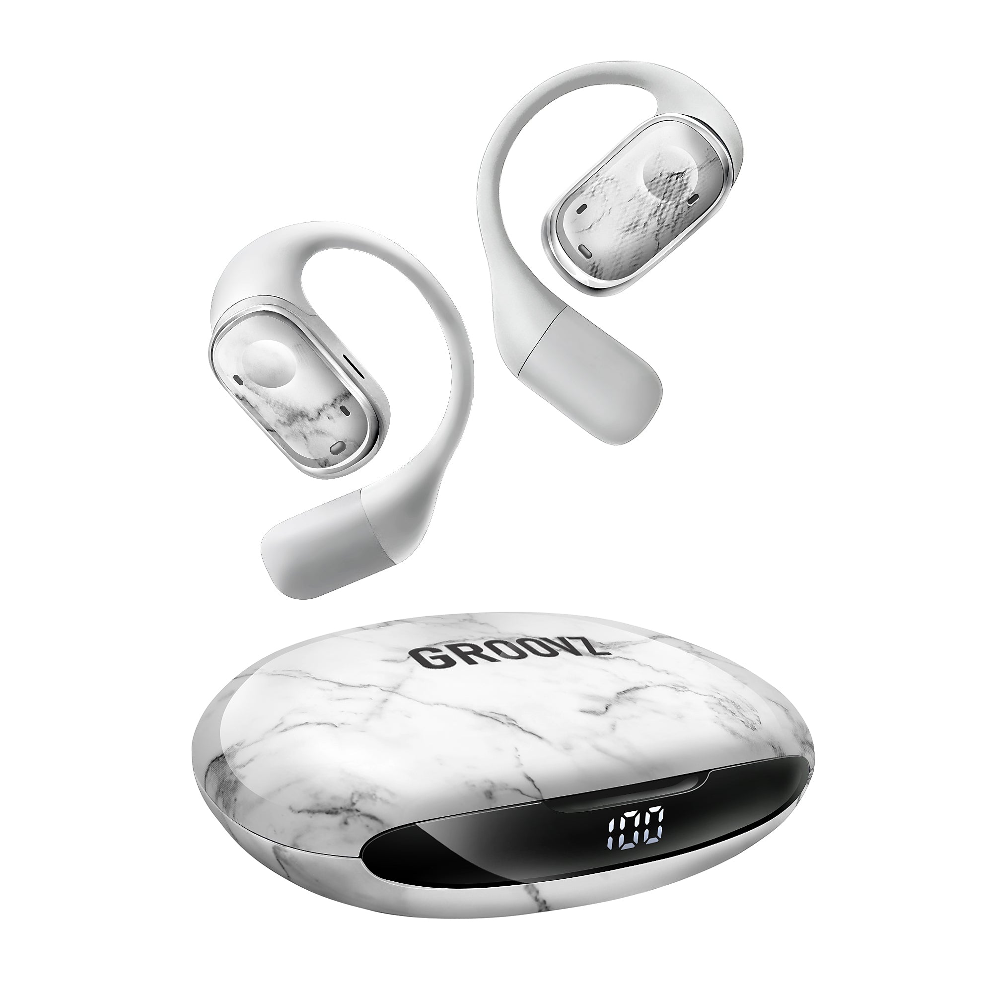 All-New Groovz Plus Open-Ear True Wireless Headphones with Smart Battery Display