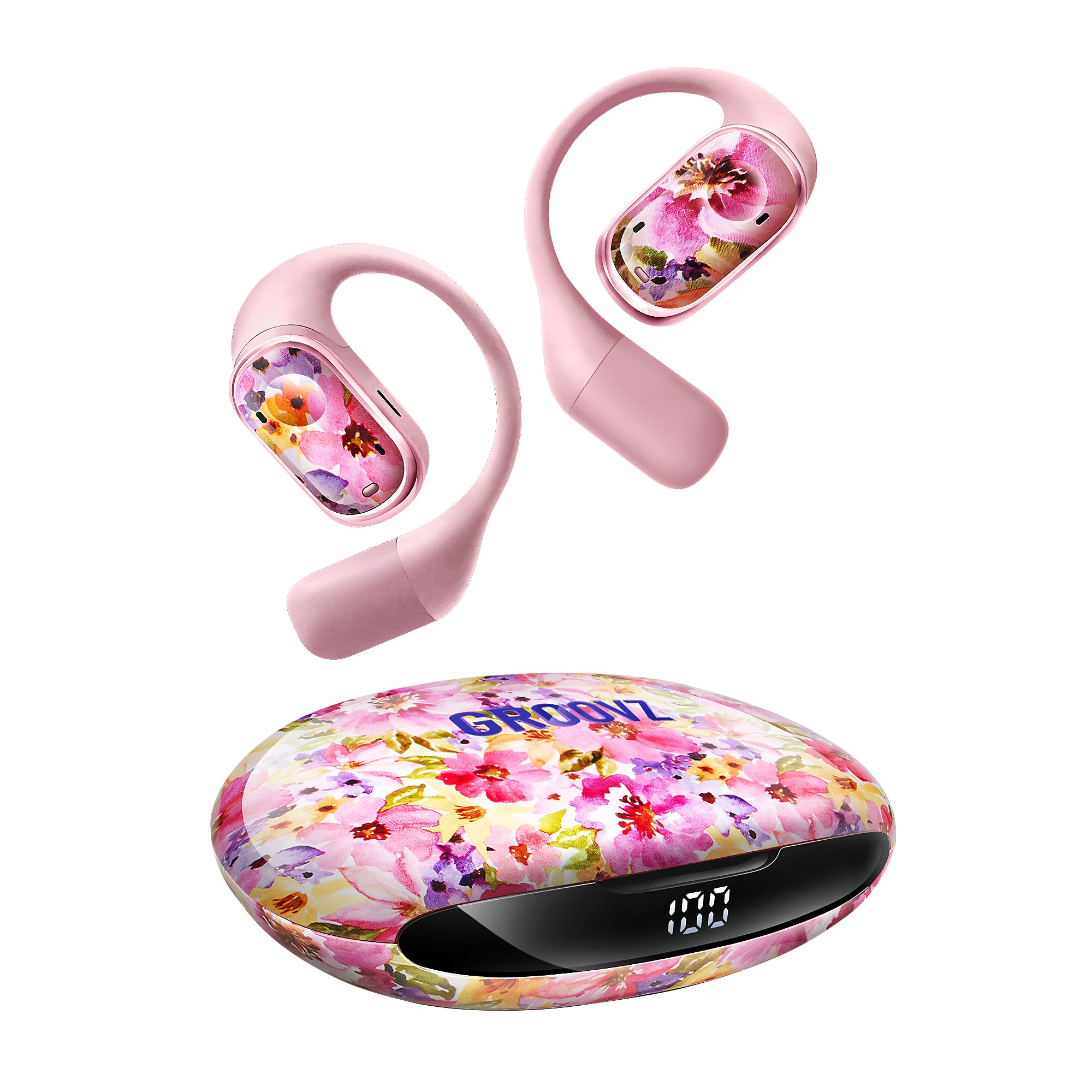 All-New Groovz Plus Open-Ear True Wireless Headphones with Smart Battery Display