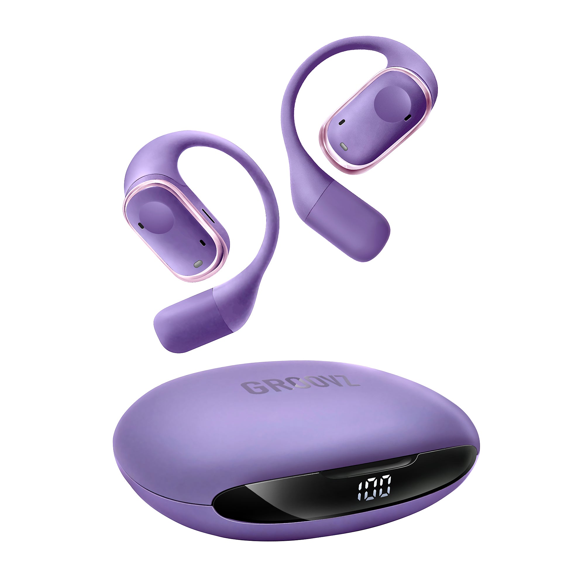 All-New Groovz Plus Open-Ear True Wireless Headphones with Smart Battery Display