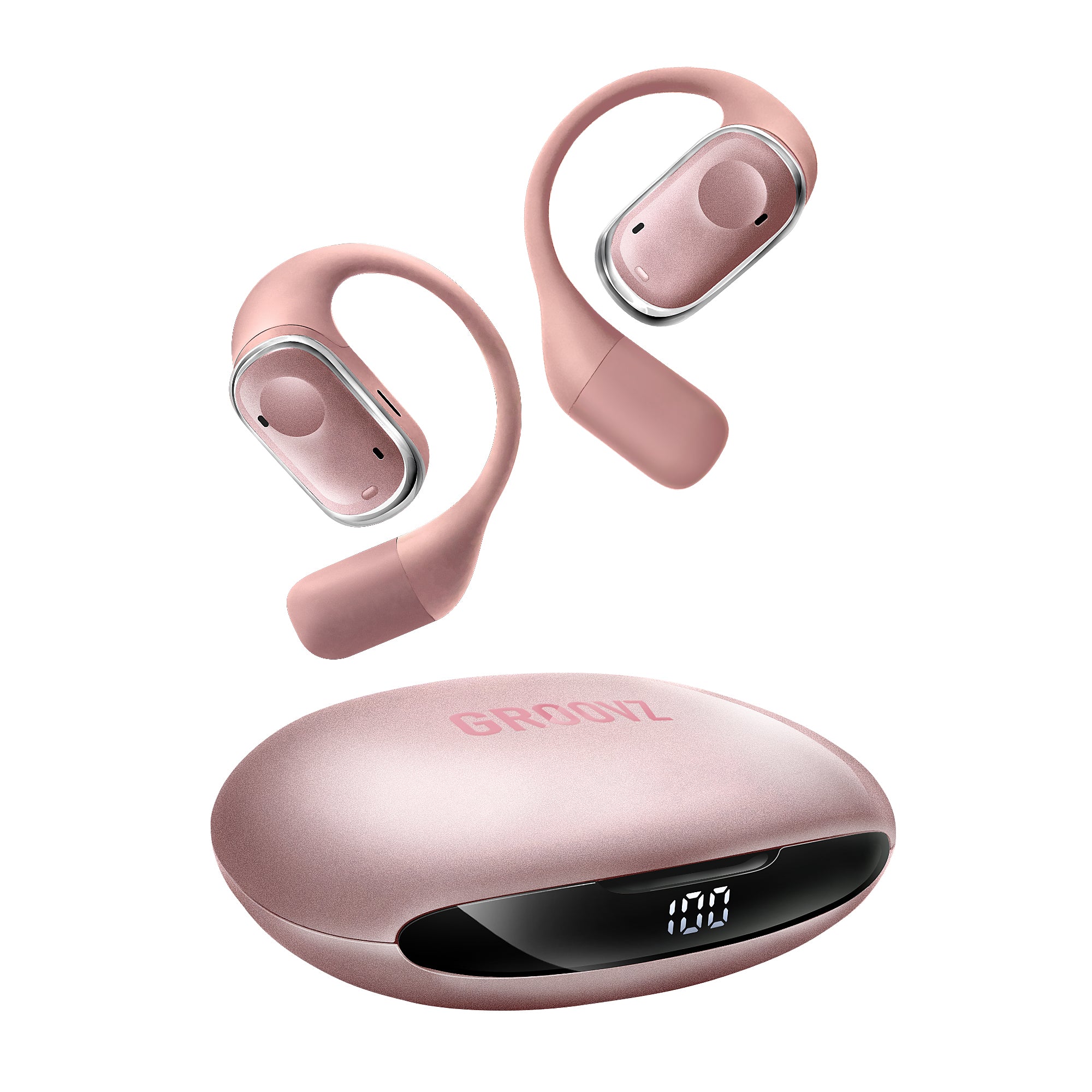 Groovz Plus Open-Ear Headphones with Smart Battery Display
